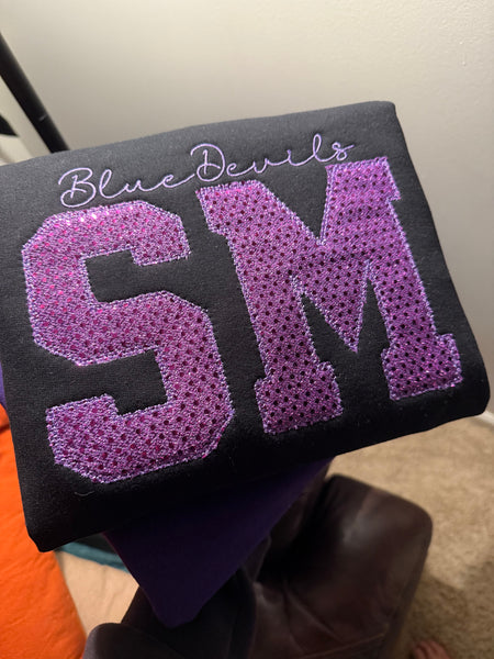 SM embroidered with sequins