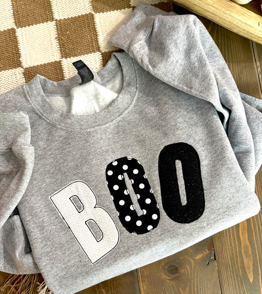BOO embroidered appliqué