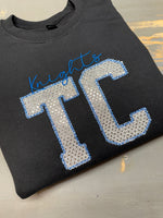 TC embroidered with sequins
