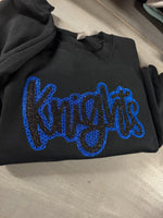 Knights sequin and glitter Embroidered