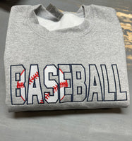 Baseball Cutout Embroidered