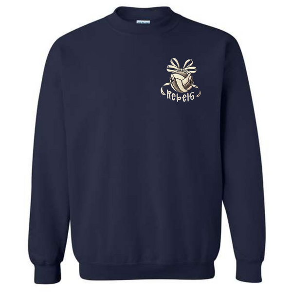Rebels volleyball style Embroidered CREWNECK