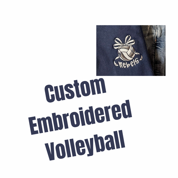 Custom Volleyball Embroidered Quarter zip
