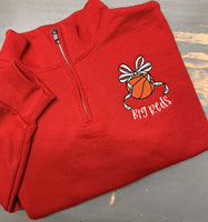 Big Reds Basketball Embroidered Quarter zip