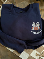 rebels football style Embroidered CREWNECK