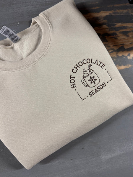 Hot Chocolate Season Embroidered Crewneck