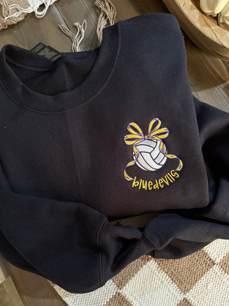 Blue Devils Volleyball Embroidered CREWNECK