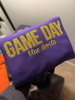Game Day embroidered with glitter