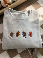 Fall Leaves Embroidered