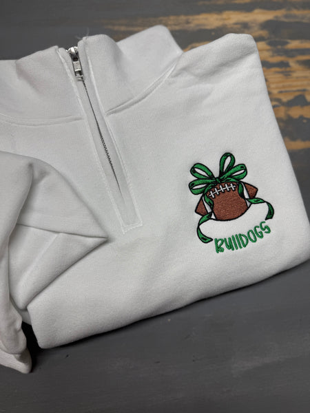 Bulldogs football Embroidered Quarter zip