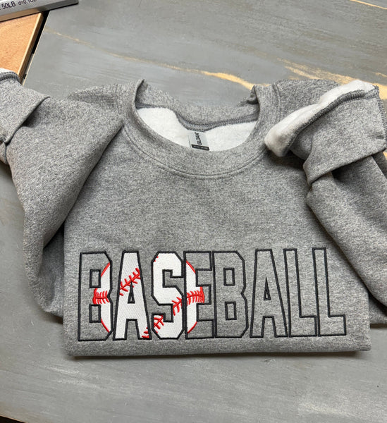 Baseball Cutout Embroidered