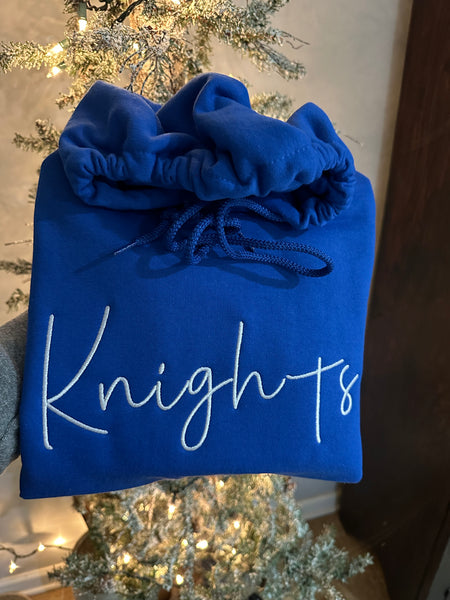 Knights Script Font Embroidered Shirt