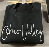 Ohio Valley Script Font Embroidered Shirt